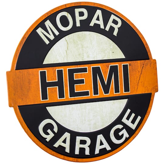 American Art Décor™ 16.25" Mopar HEMI® Garage Embossed Metal Wall Sign